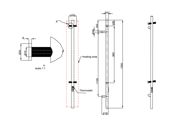 Полотенцесушитель электрический Boheme Uno 726-NB никель брашированный
