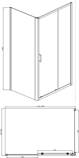 Душевой уголок 120x80x200 Bravat Drop BS120.3100A Душевой уголок 120x80x200 Bravat Drop BS120.3100A
