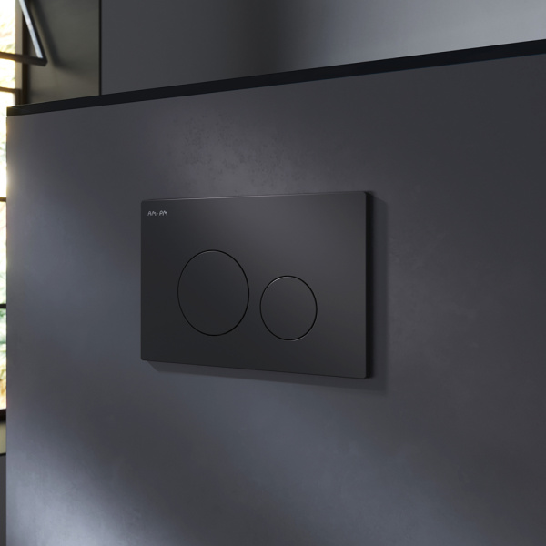 Система инсталляции AM.PM Pro I012704.9038 для унитазов с черной матовой кнопкой смыва и шумоизоляцией