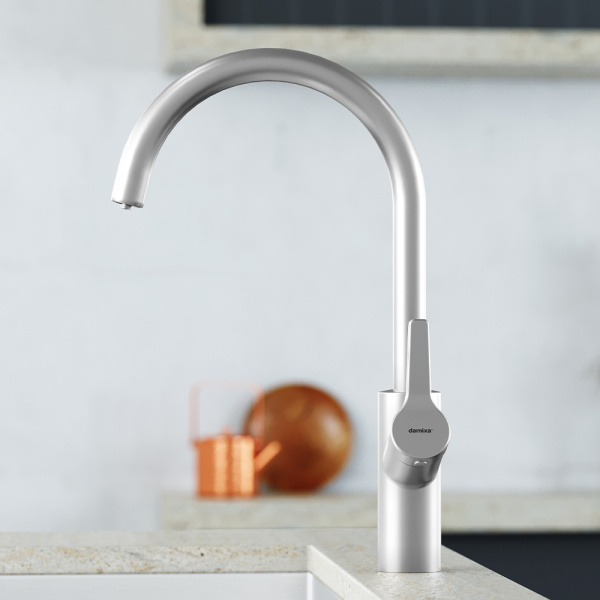 Смеситель для кухонной мойки Damixa Eclipse 310721400 никель глянцевый