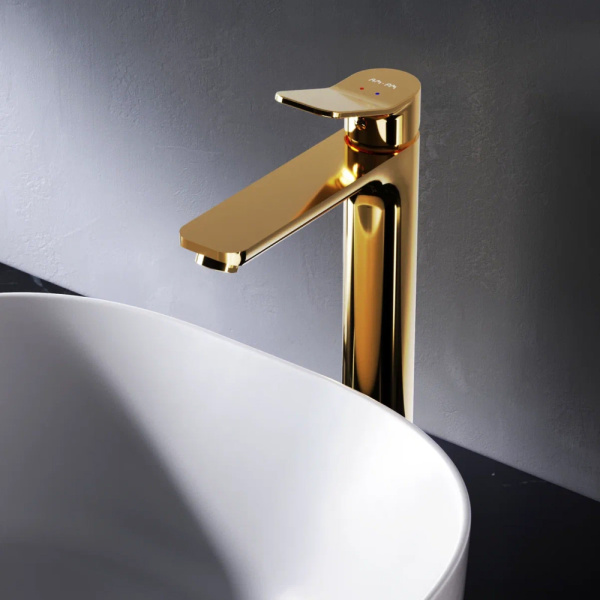 Смеситель для раковины Am.Pm X-Joy золото матовый