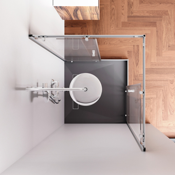 Душевой уголок AM.PM Sunny 90x190x90 W87G-403-9090-MT профиль хром