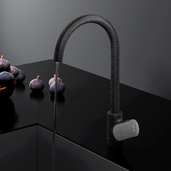 Смеситель для кухонной мойки Am.Pm Like с каналом для фильтра F8007722 черный матовый