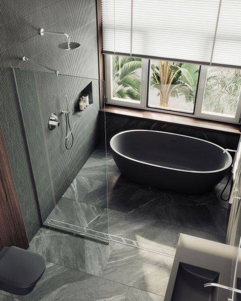 Душевая перегородка в узком профиле 89x195 см MaybahGlass  MGD-689-5у стекло бесцветное Душевая перегородка в узком профиле 89x195 см MaybahGlass  MGD-689-5у стекло бесцветное