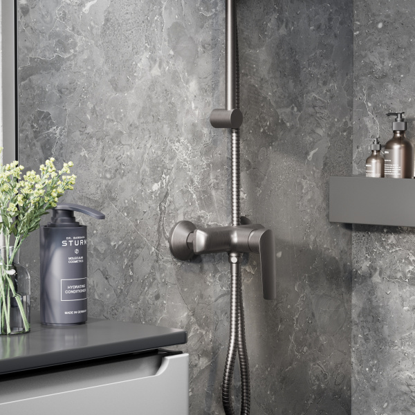 Смеситель для душа Esko Lagos Gun Metal LG80GM gun metal