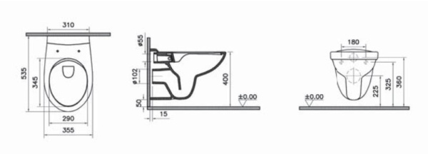 Унитаз подвесной Vitrа SpinFlush 7855B003-0075