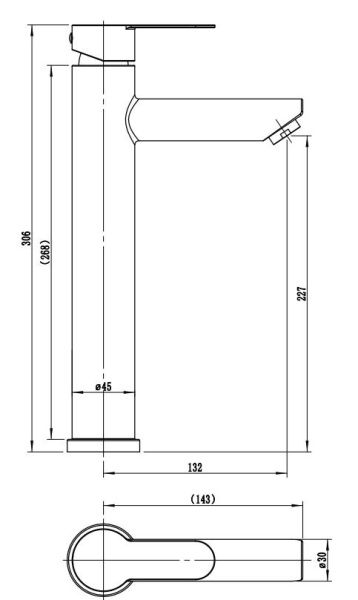 Смеситель для раковины Esko Orlando OL25B черный