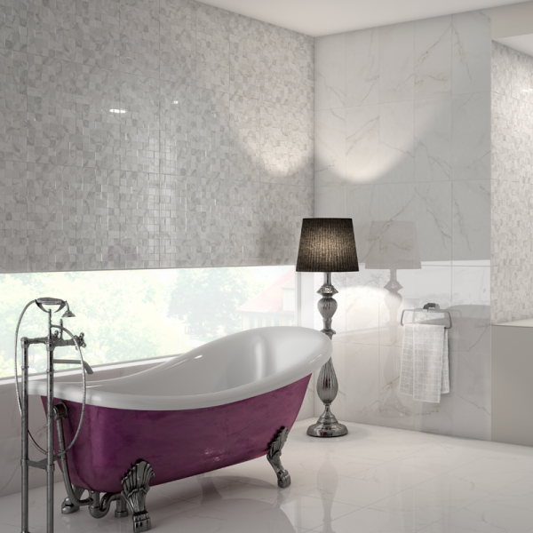 Плитка керамическая настенная 60x31 см SALONI CERAMICA CORINTO EWM500 белый