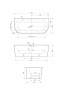 Ванна акриловая Cezares Metauro 180x80 METAURO-INT-Wall-180-80-60