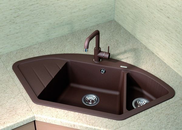 Кухонная мойка угловая 100x51 Florentina 20.285.E1005.102 Чёрный Кухонная мойка угловая 100x51 Florentina 20.285.E1005.102 Чёрный