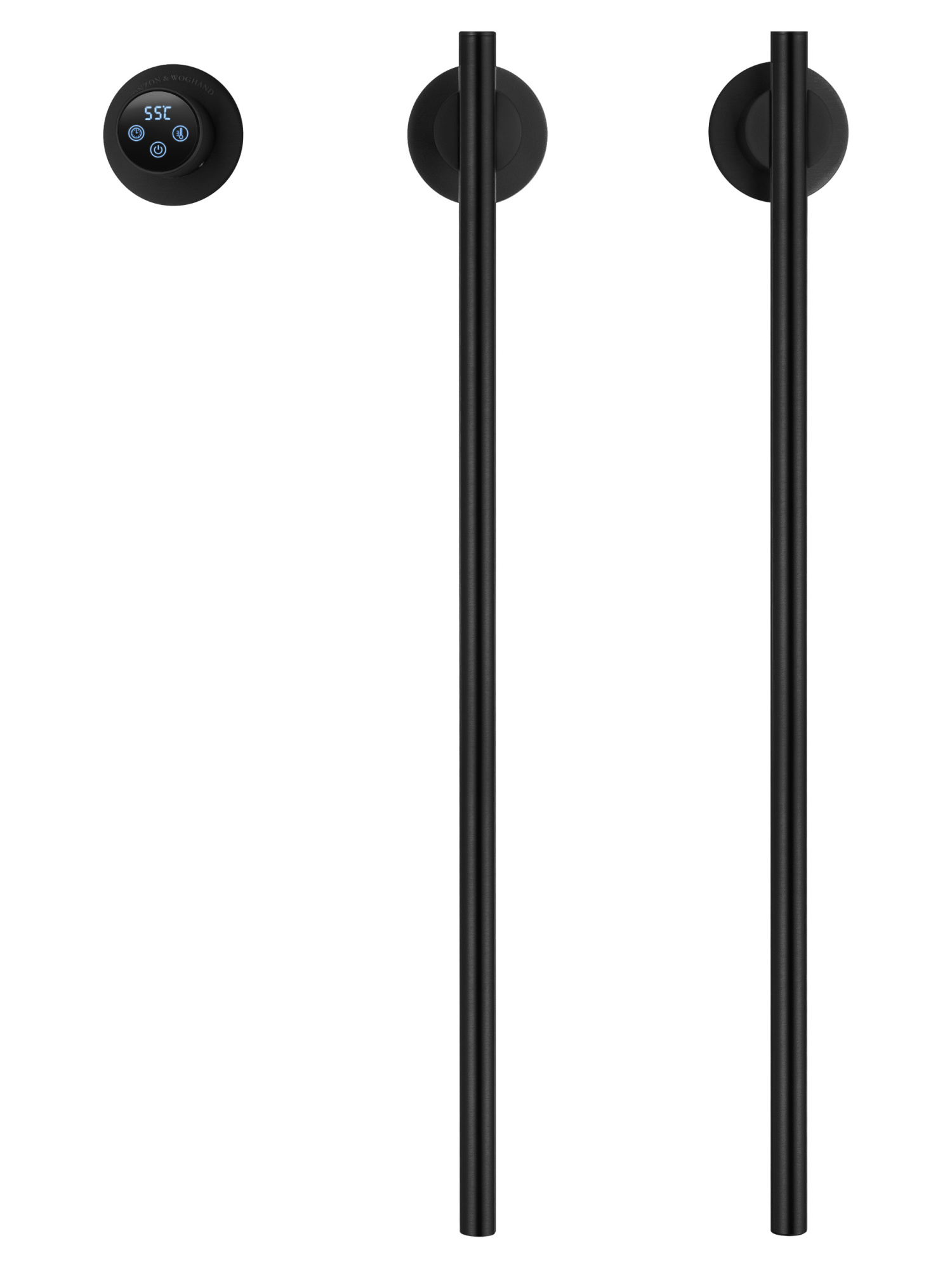 Полотенцесушитель электрический Wonzon & Woghand Dortmund WW-A362-MB встраиваемый черный матовый