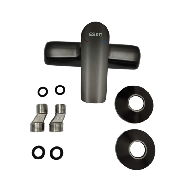 Смеситель для душа ESKO Lagos gun metal LG80GM черный Смеситель для душа ESKO Lagos gun metal LG80GM черный