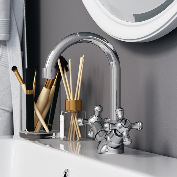 Смеситель для раковины RedBlu by Damixa Retro хром глянцевый