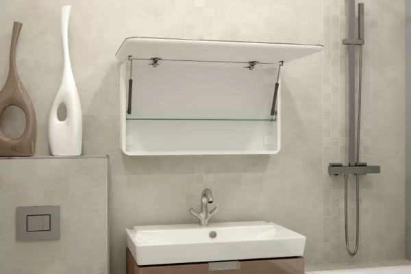 Зеркальный шкаф с полочками и LED подсветкой Континент Tokio 90x54 Зеркальный шкаф с полочками и LED подсветкой Континент Tokio 90x54