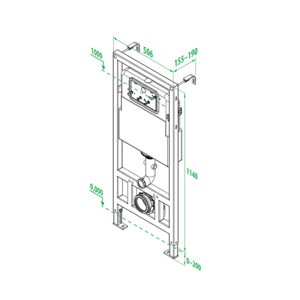 Инсталляция рамная для подвесного унитаза IDDIS Neofix NEO0000I32 Инсталляция рамная для подвесного унитаза IDDIS Neofix NEO0000I32