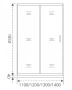 Душевое ограждение GOOD DOOR LATTE WTW-140-C-WE  140x140x185 Душевое ограждение GOOD DOOR LATTE WTW-140-C-WE  140x140x185