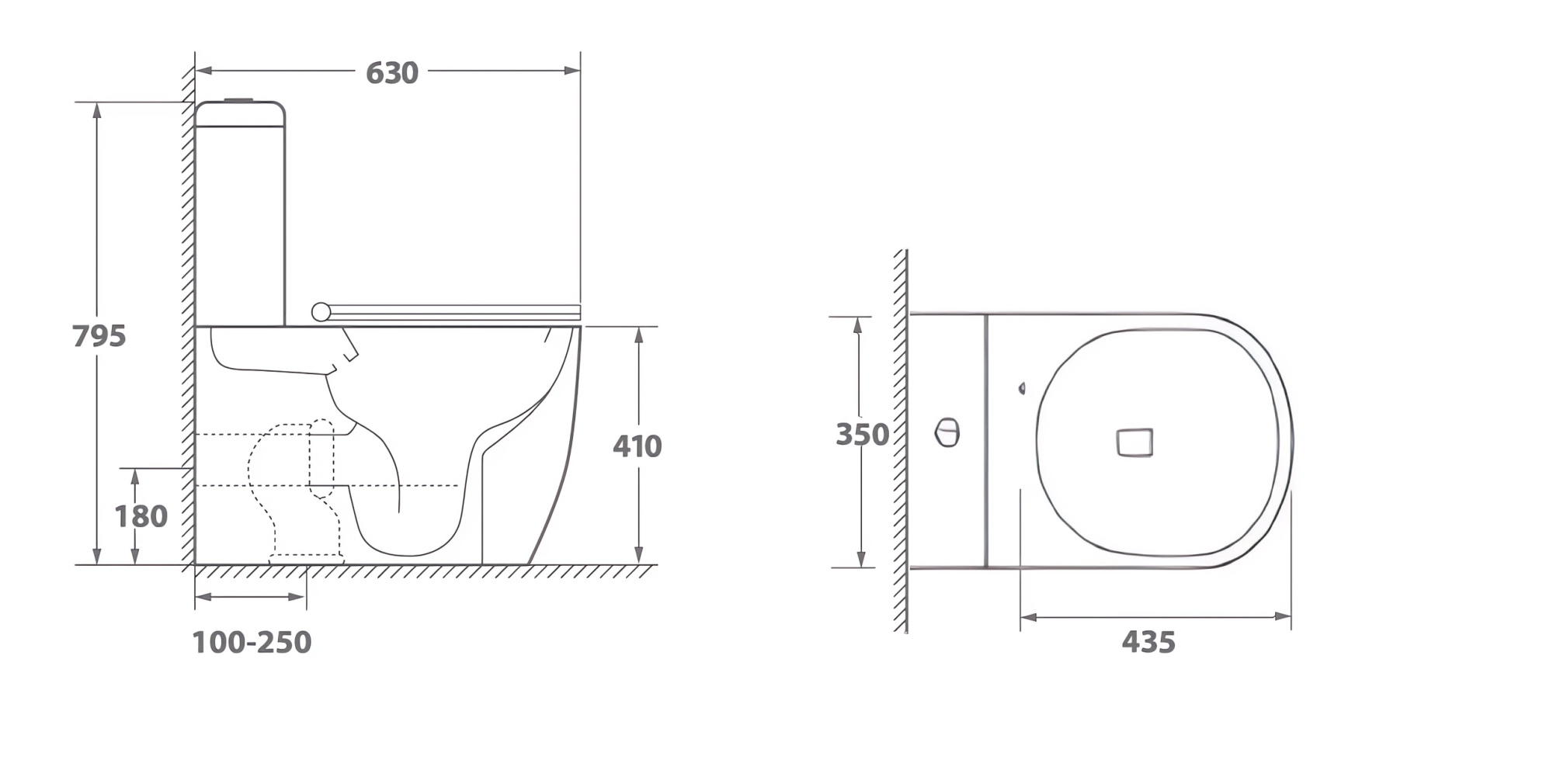 Унитаз-компакт Ceruttispa Vince CT10373 безободковый с микролифтом