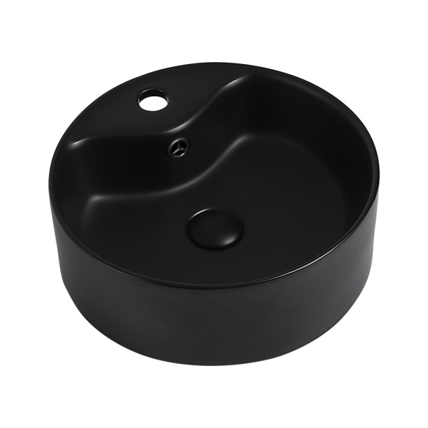 Раковина накладная Abber Bequem 40 см AC2104MB черная матовая