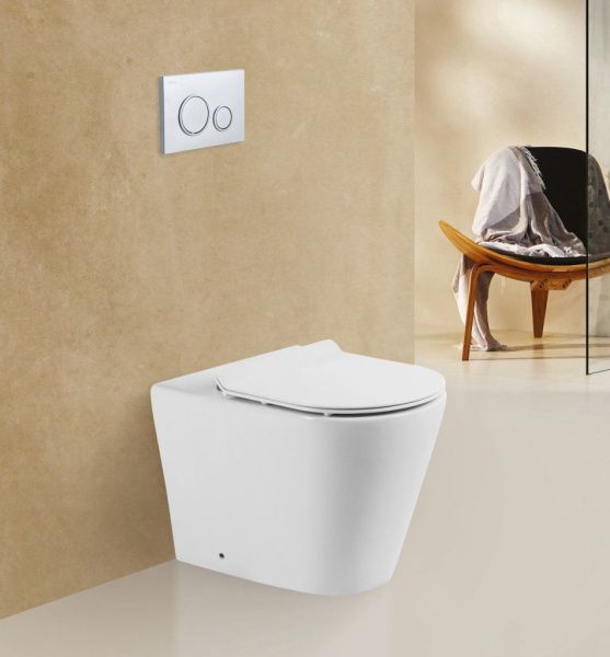 Унитаз приставной безободковый  BelBagno FLAY-R BB1003CBR Унитаз приставной безободковый  BelBagno FLAY-R BB1003CBR