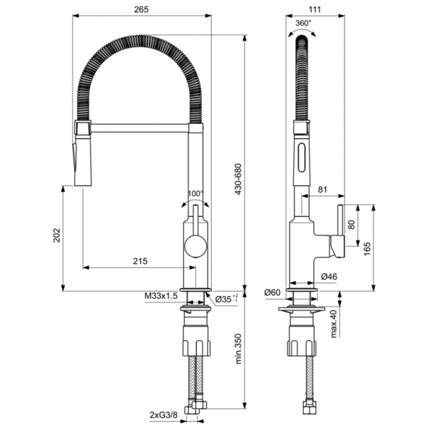 Cмеситель для кухонной мойки Ideal Standard CERALOOK BC302AA Cмеситель для кухонной мойки Ideal Standard CERALOOK BC302AA