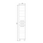 Пенал Comforty Модена М 35x190 см 00-00001645 напольный белый