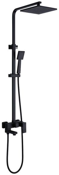 Душевая стойка ABBER Daheim AF8216B с изливом черная матовая Душевая стойка ABBER Daheim AF8216B с изливом черная матовая