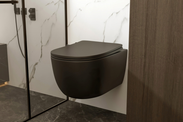 Унитаз Abber Bequem AC1104MB подвесной с микролифтом