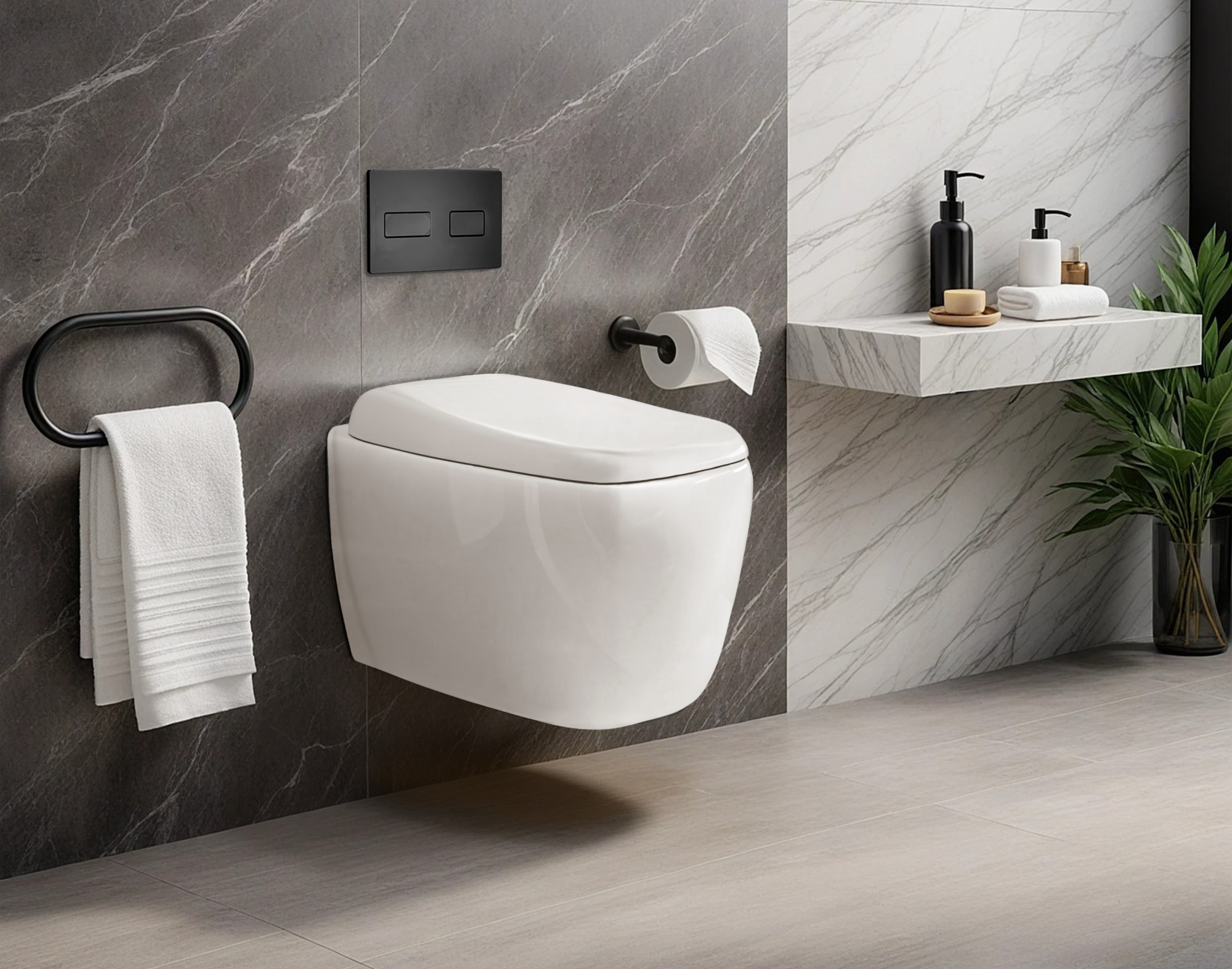 Унитаз подвесной Ceruttispa Romina CT10613 безободковый с микролифтом