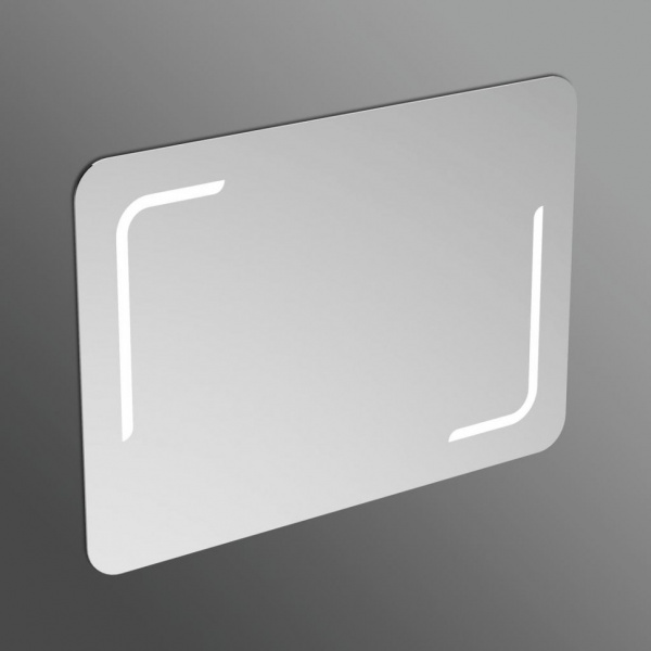 MIRROR&LIGHT Зеркало с подсветкой 100X70 см, скругленные углы, нереверсивная версия, фронтальная и нижняя светодиодная подсветка, система антизапотевания, сенсорный выключатель со светорегулятором для подсветки и антизапотевания, с крепежом, 220-240 V, 50 MIRROR&LIGHT Зеркало с подсветкой 100X70 см, скругленные углы, нереверсивная версия, фронтальная и нижняя светодиодная подсветка, система антизапотевания, сенсорный выключатель со светорегулятором для подсветки и антизапотевания, с крепежом, 220-240 V, 50