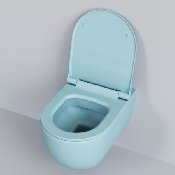 Унитаз безободковый Ambassador Abner 103T20801R голубой матовый Унитаз безободковый Ambassador Abner 103T20801R голубой матовый