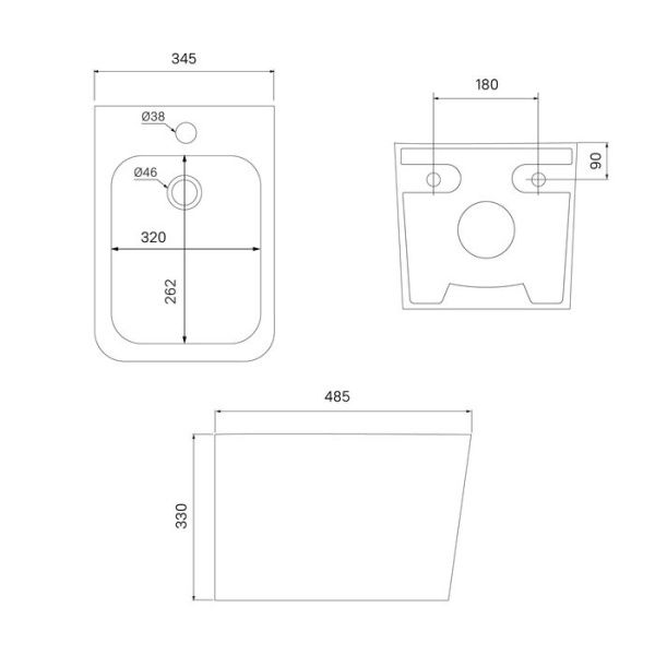 Подвесное биде IDDIS Bild BILRB02i82 Подвесное биде IDDIS Bild BILRB02i82