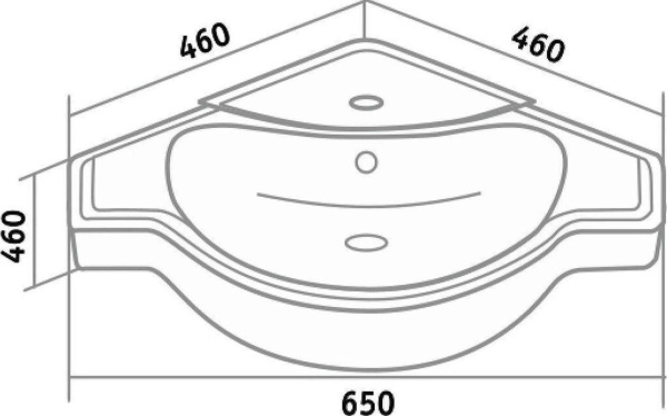 Раковина Kirovit Классик 65 см УТ000003756 подвесная
