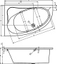 Ванна акриловая RIHO LYRA 140 R 140x90 BA6500500000000 Ванна акриловая RIHO LYRA 140 R 140x90 BA6500500000000