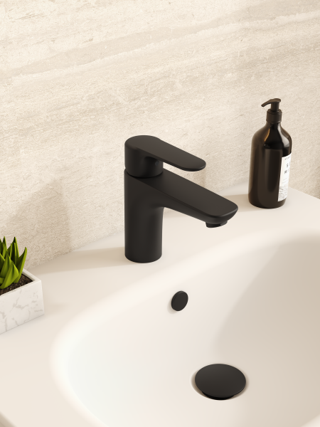 Смеситель для раковины VitrA Root Round A4270636EXP матовый черный