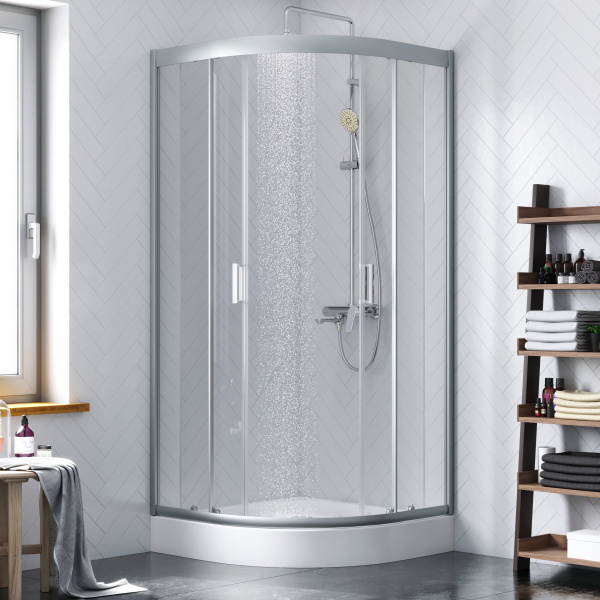 Душевой уголок Damixa Skyline 90x90 DX35WG-301-090MT профиль хром матовый стекло прозрачное Душевой уголок Damixa Skyline 90x90 DX35WG-301-090MT профиль хром матовый стекло прозрачное