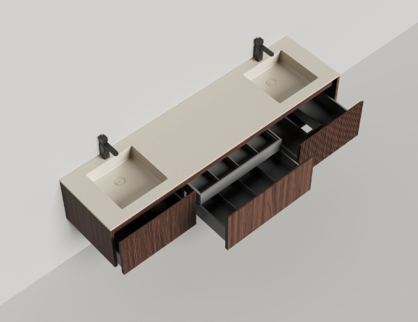 Тумба под раковину Salini Domino 200 см 27D220ADINF подвесная любой RAL