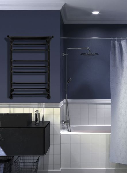 Полотенцесушитель водяной 53,2x80 см INDIGO Brace LBCW80-50PBR черный Полотенцесушитель водяной 53,2x80 см INDIGO Brace LBCW80-50PBR черный