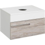 Тумба под раковину Runo Вудлайн 65 см 00-00001009 подвесная скандинавский дуб, белый
