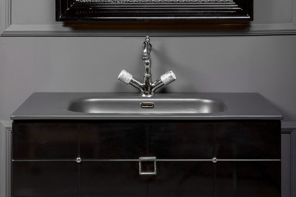 Тумба под раковину Armadi Art Piazza 100 см 841-100-BCR подвесная черная