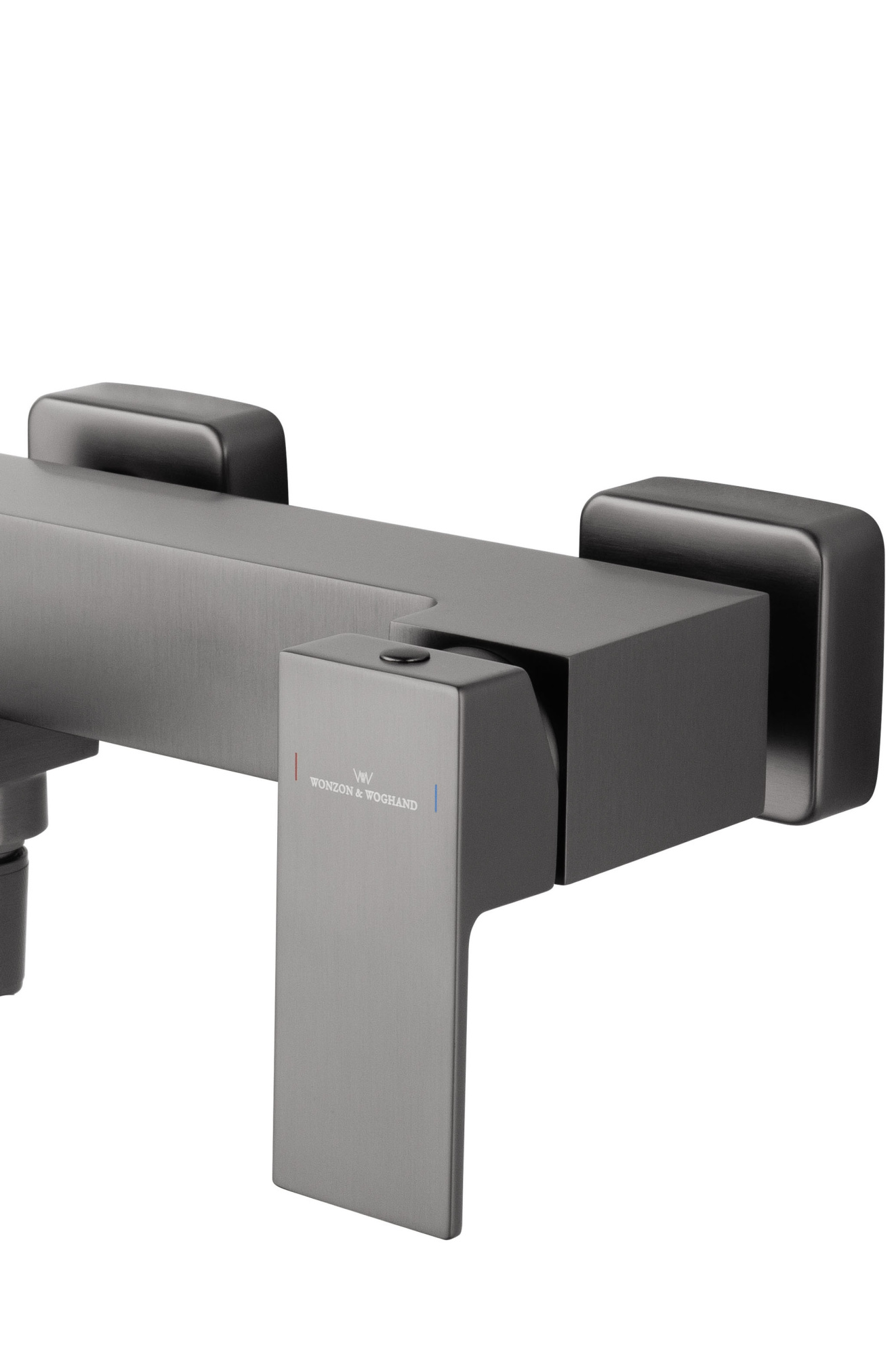 Смеситель для ванны с душем и гарнитуром Wonzon & Woghand Cube WW-88639016-BGM темный графит брашированный