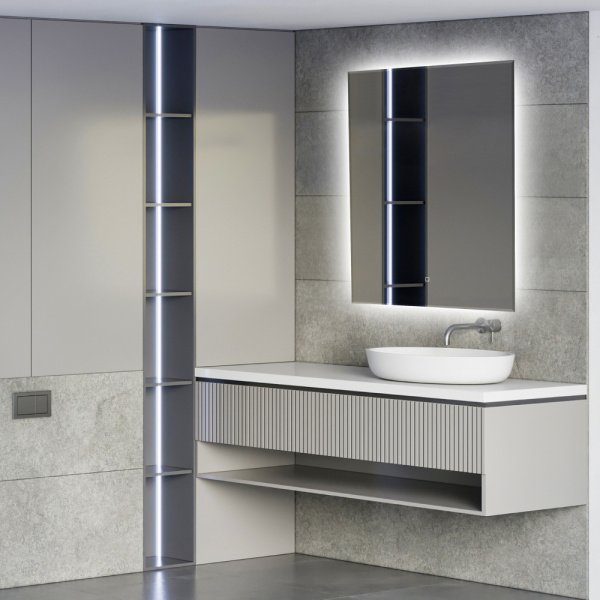 Зеркало с подсветкой, сенсорным выключателем и диммером 60x80 см ABBER  AG6103S-0,6 Зеркало с подсветкой, сенсорным выключателем и диммером 60x80 см ABBER  AG6103S-0,6