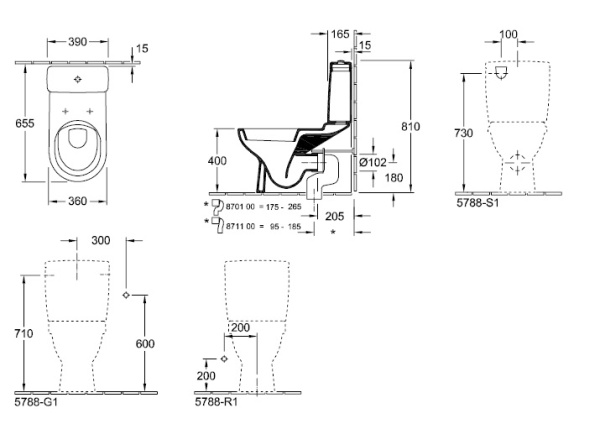 Бачок для унитаза Villeroy & Boch O.Novo 5788S101