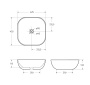 Раковина BelBagno 40 см BB1301 накладная