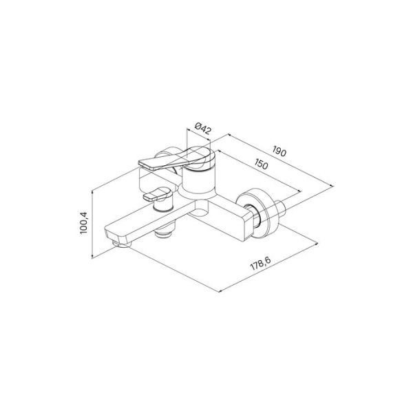 Смеситель для ванны IDDIS Parker PARSB02i02WA хром Смеситель для ванны IDDIS Parker PARSB02i02WA хром