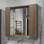 Шкаф зеркальный Comforty Ангара 90 см 00-00019939 дуб темно-коричневый с подсветкой